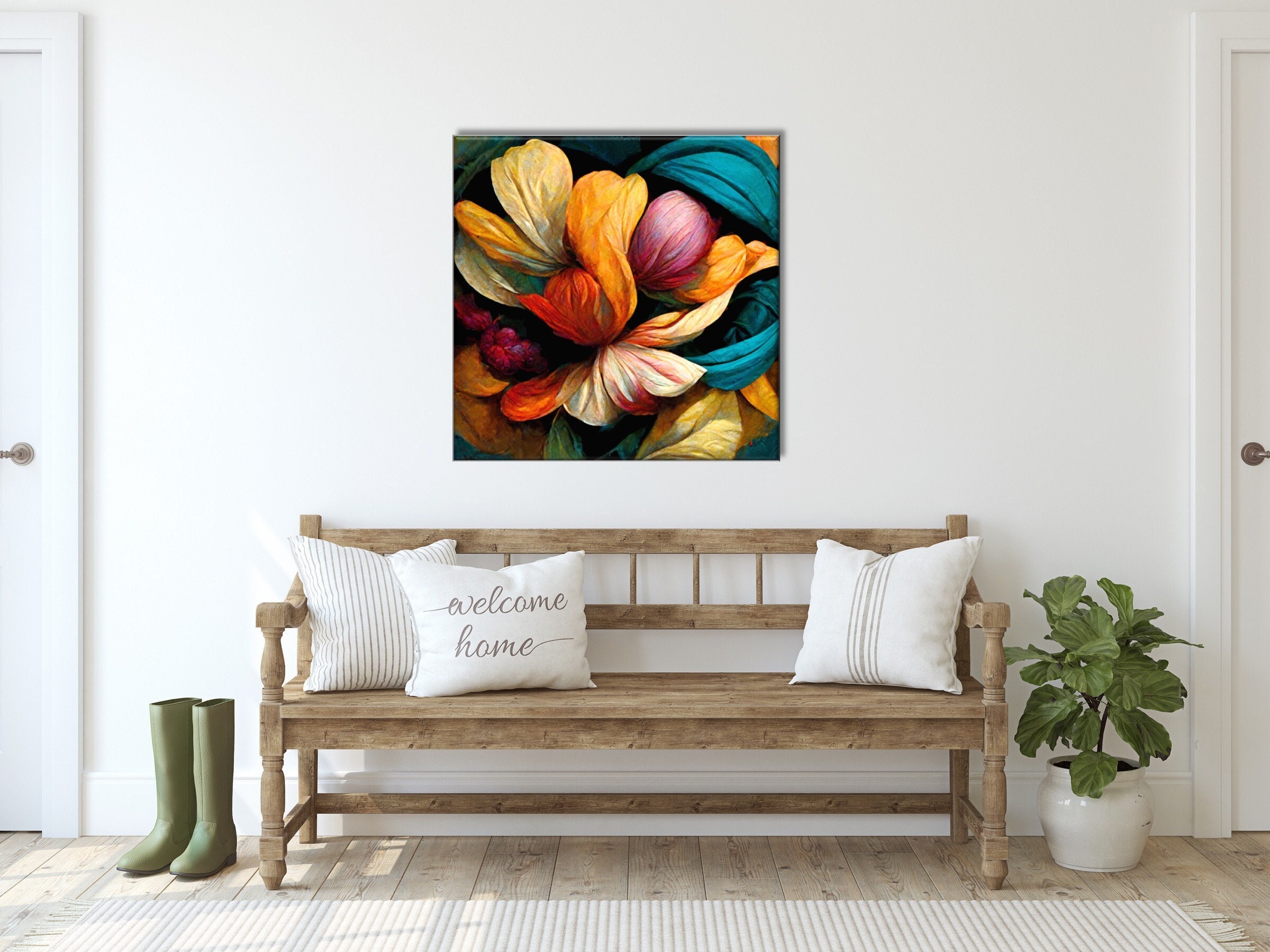 Oil Painting Flowers Art Amazing Floral Wall Decor Botanical - Etsy