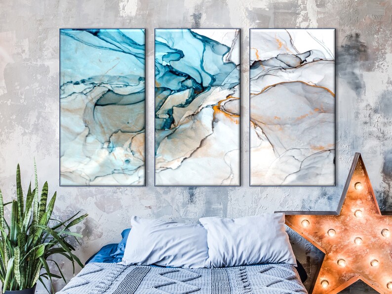 Marble Canvas Marble Wall Art Large Marble Print Abstract Etsy