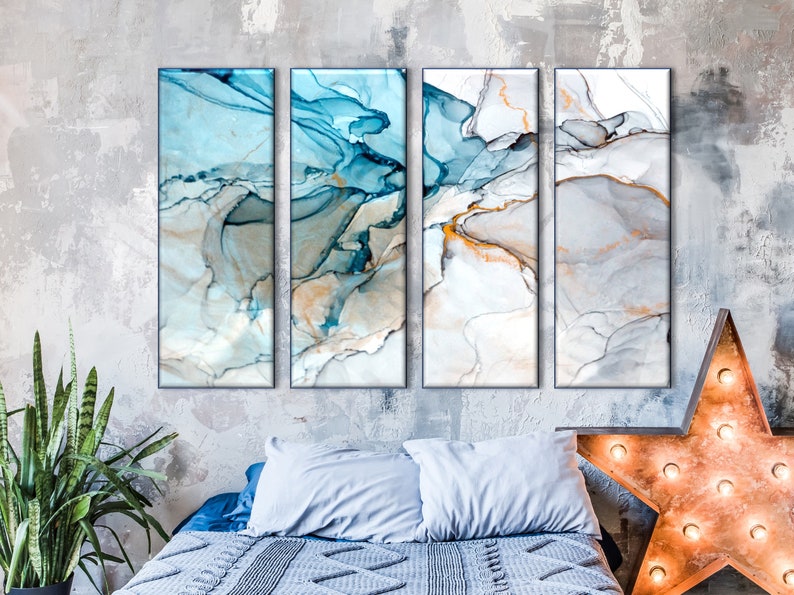 Marble Canvas Marble Wall Art Large Marble Print Abstract Etsy
