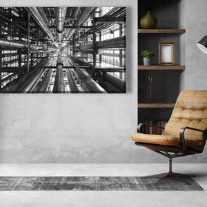Industrial Art Print, Pipeline in Energy Industry Canvas, Engineering ArtWork, Office Wall Decor, Engineer Gift