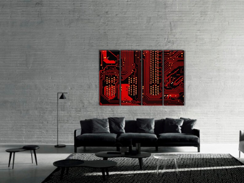 Circuit Board Art Technology Wall Art Engineer Gift Science Etsy