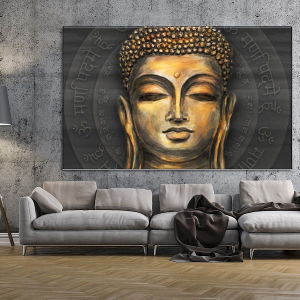 Impression sur toile Bouddha : art de la méditation spirituelle, décoration yoga