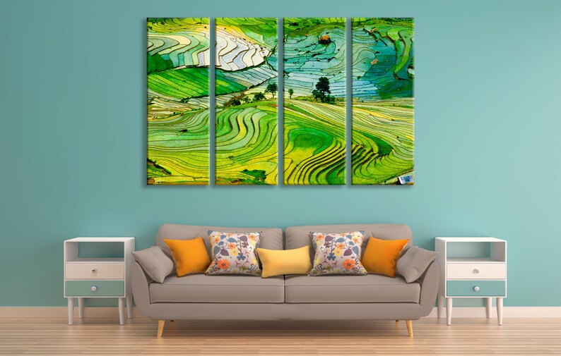 Laocai Wall Art Rice Field Wall Art Vietnam Landscape Etsy