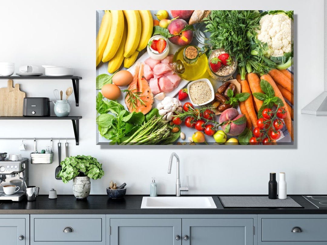 Kitchen Wall Art, Food Art, Food Wall Art, Kitchen Wall Decor, Healthy
