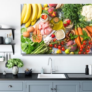 Healthy Food Canvas Print: Kitchen Wall Art