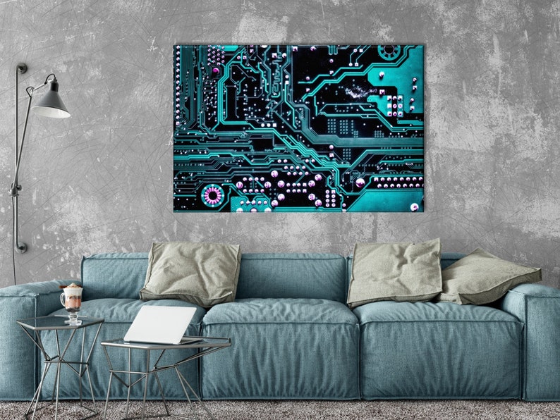 Circuit Board Art Computer Scince Print Science Art Etsy