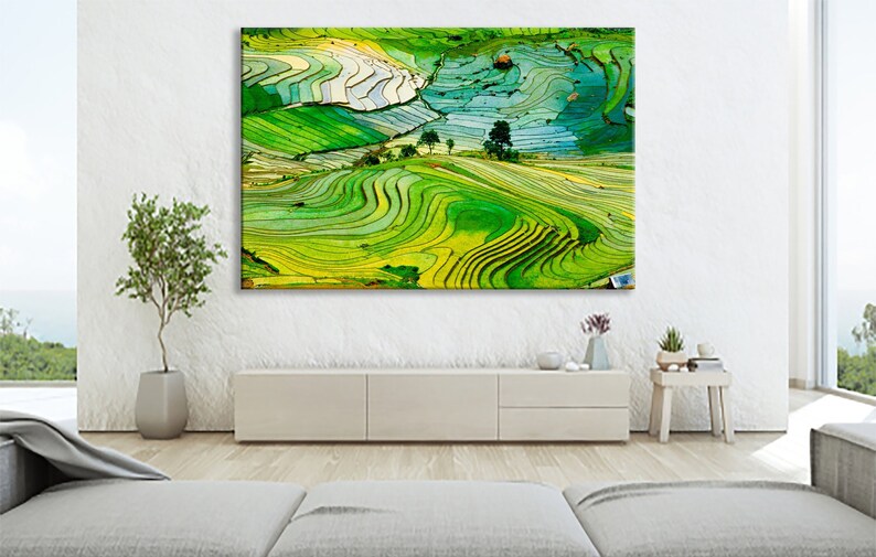 Laocai Wall Art Rice Field Wall Art Vietnam Landscape Etsy