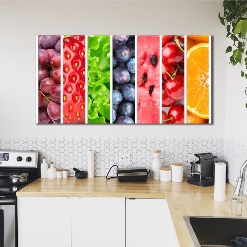 Fruits Wall Art Kitchen Canvas Food Restaurant Decor