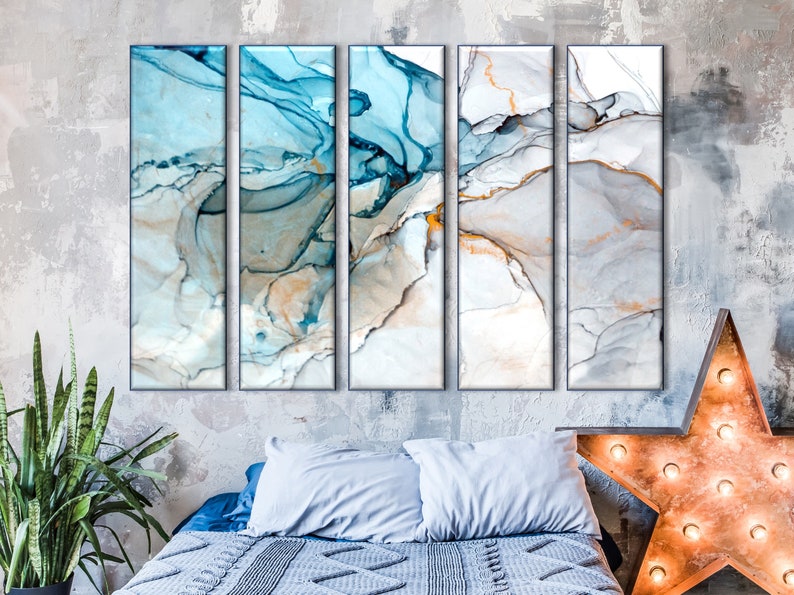 Marble Canvas Marble Wall Art Large Marble Print Abstract Etsy