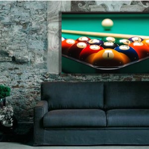 Billiards Photo Print: Ready to Hang Canvas Wall Art