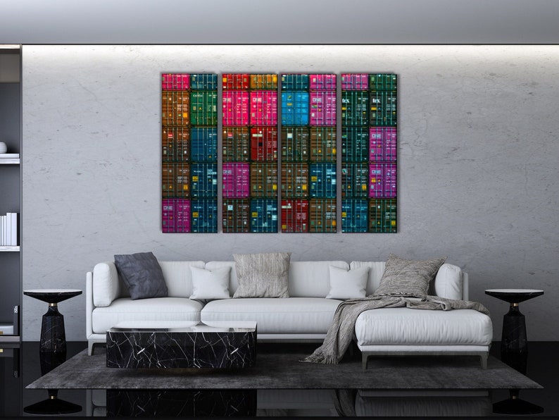 Containers Wall Art Warehouse Wall Art Cargo Shipping Wall Etsy