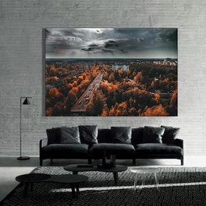 Chernobyl Canvas Print: Pripyat Skyline, Exclusion Zone Wall Art
