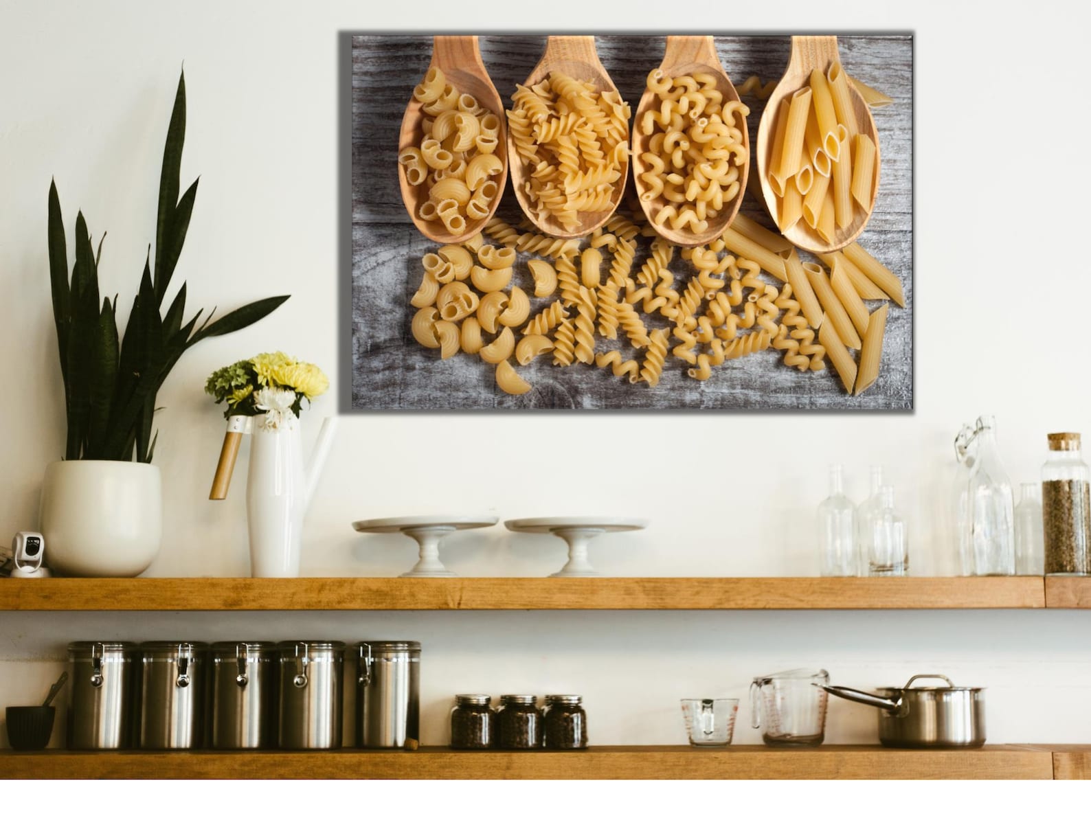 Pasta Wall Art Italian Pasta Canvas Food Wall Art Etsy