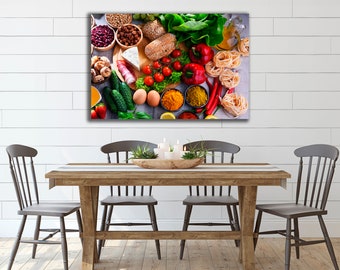 Pasta Wall Art, Italian Pasta Canvas, Food Wall Art, Restaurant Wall Decor, Food Art