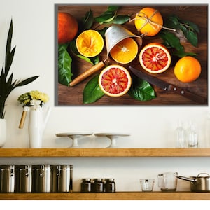 Oranges Kitchen Canvas: Healthy Food Wall Art