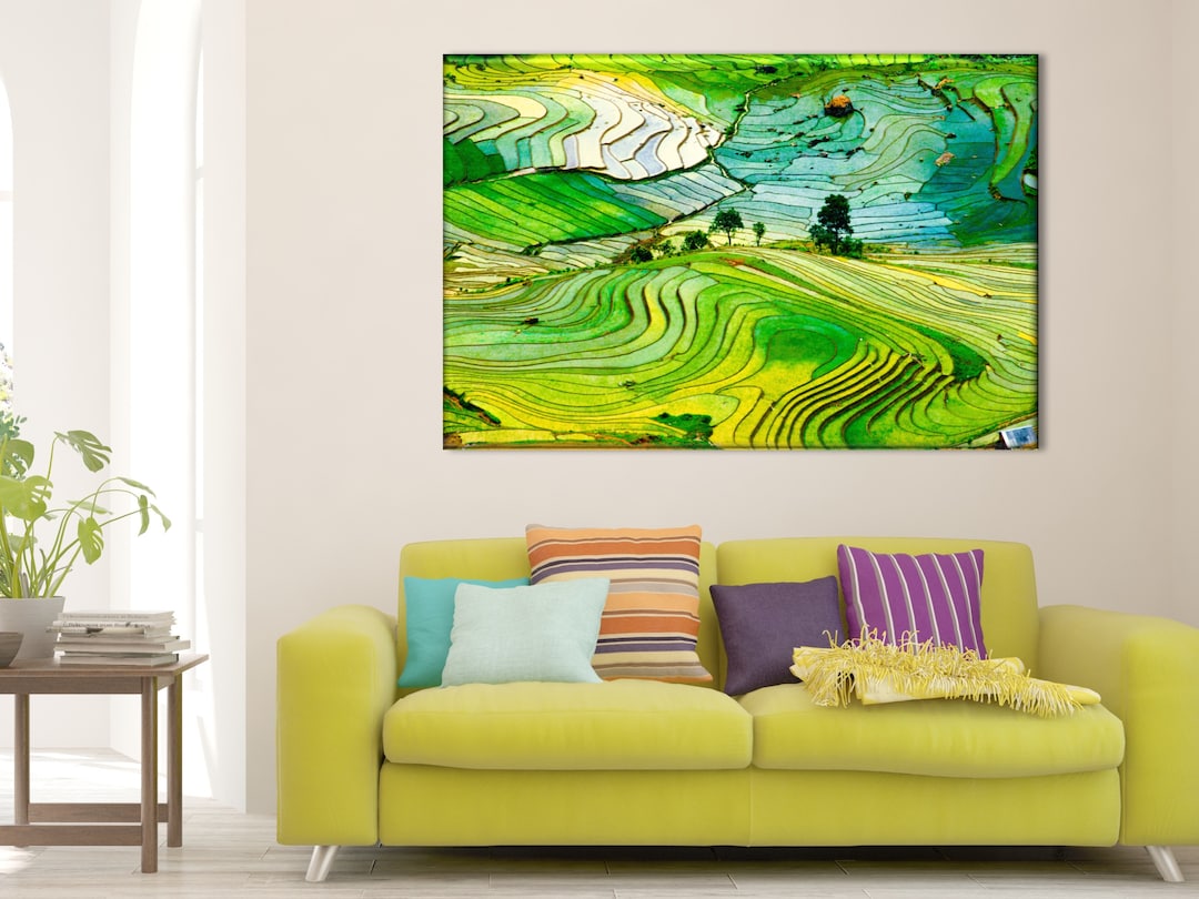 Laocai Wall Art, Rice Field Wall Art, Vietnam Landscape Canvas, Rice