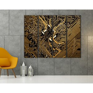 Computer Motherboard Wall Art, Cirquit Board Print, Programming Poster ...