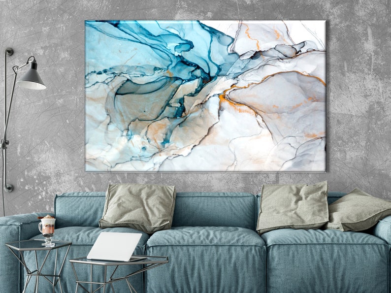 Marble Canvas Marble Wall Art Large Marble Print Abstract Etsy
