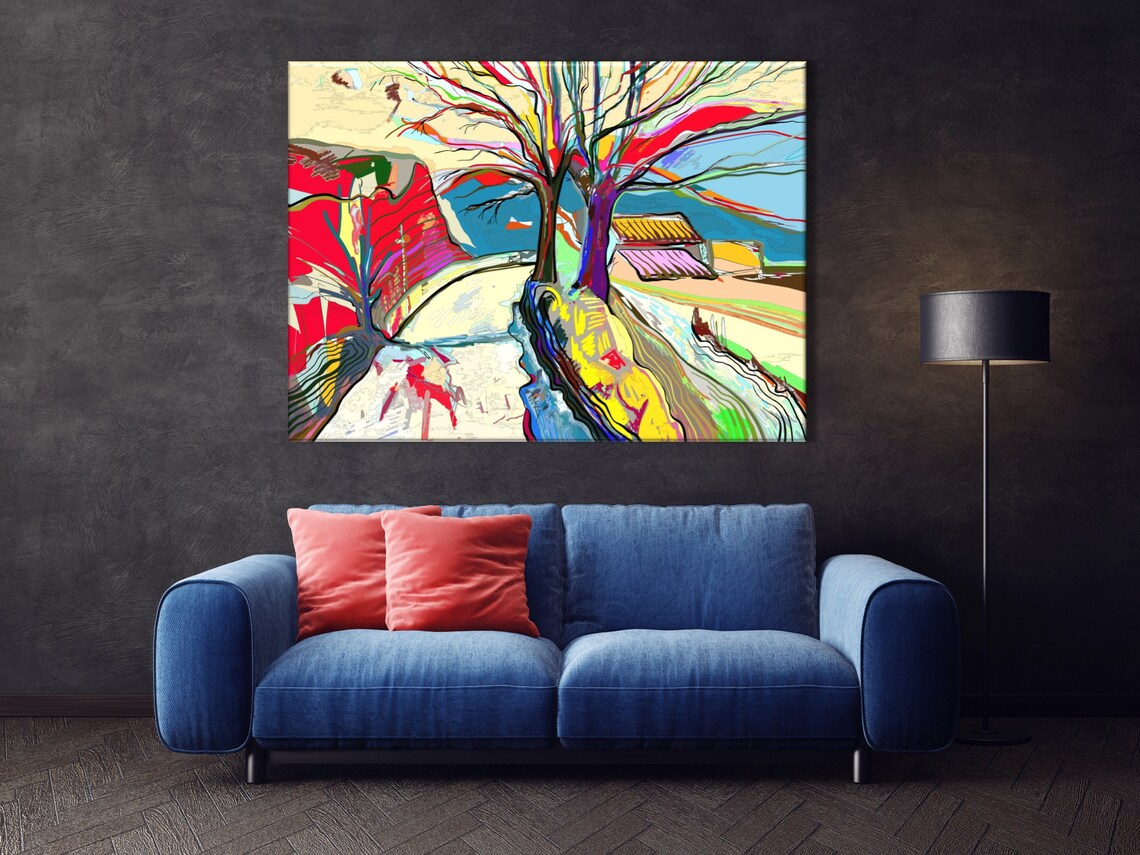 Modern Wall Art Pop Art Canvas Modern Painting Print Etsy