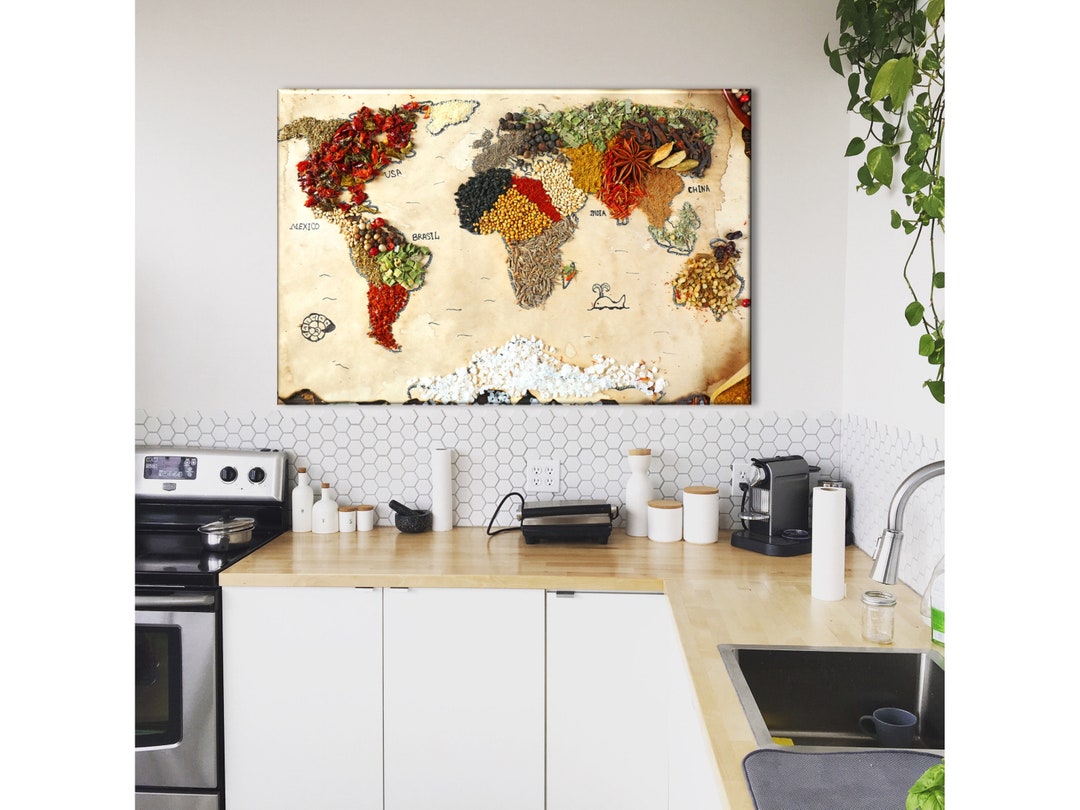 Weltkarte Dekor Gewürze Weltkarte Gewürz Karte Leinwand - Etsy.de Weltkarte Dekor Gewürze Weltkarte Gewürz Karte Leinwand - Etsy.de