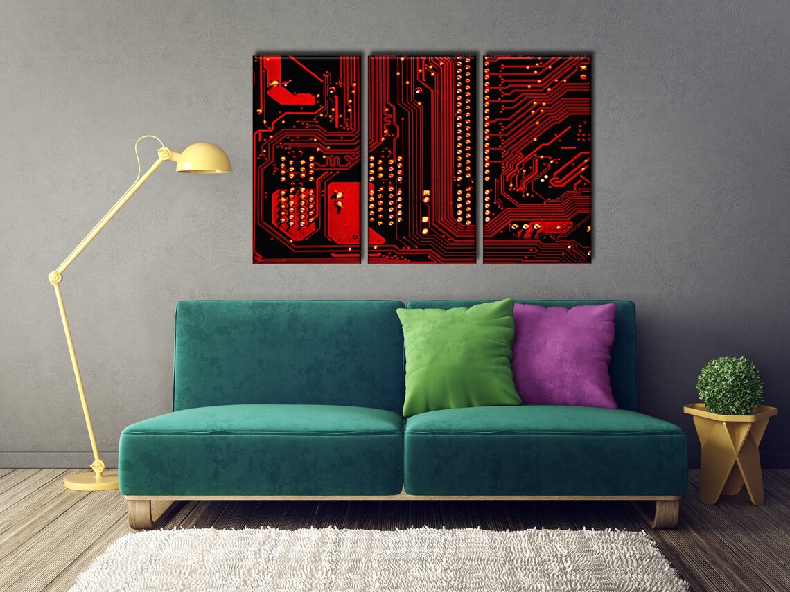 Circuit Board Art Technology Wall Art Engineer Gift Science Etsy