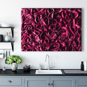 Beet Pasta Canvas Art: Italian Cuisine, Kitchen & Dining Room Decor