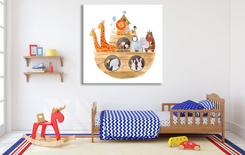 Easter Gift Sute Animals In Noah S Ark Canvas Print Etsy