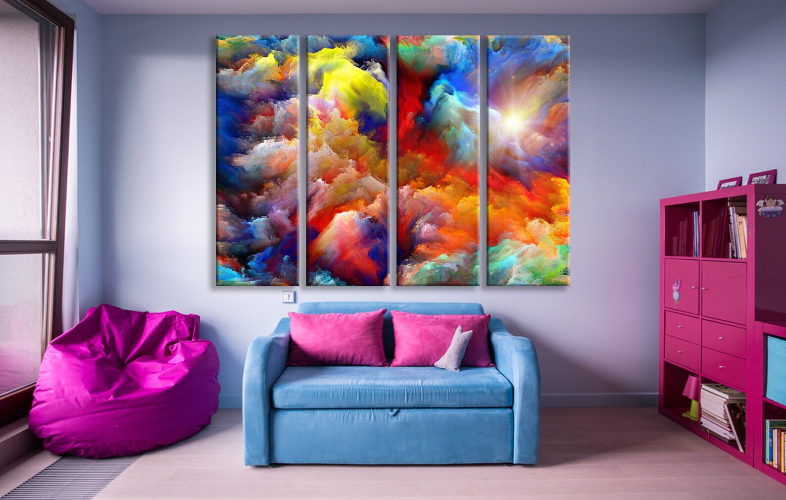 Abstract Art Print on Canvas Modern Art Ready to Hang Wall Etsy