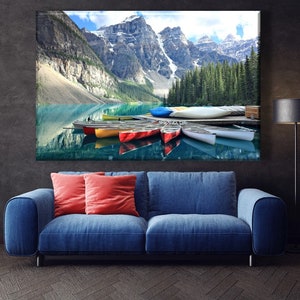 Moraine Lake Canvas Print: Banff National Park, Rocky Mountains Wall Art