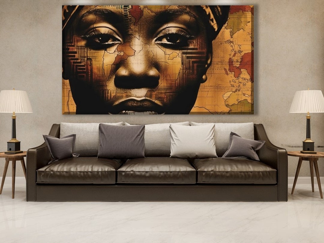 Black Woman Wall Art Black Girl Wall Art Africa Freedom Day Etsy