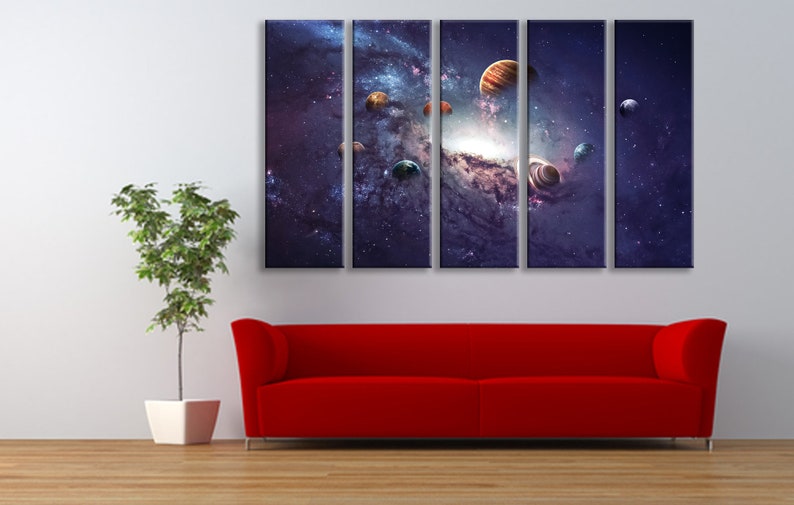 Space Wall Art Planets Poster Galaxy Wall Decor Space | Etsy