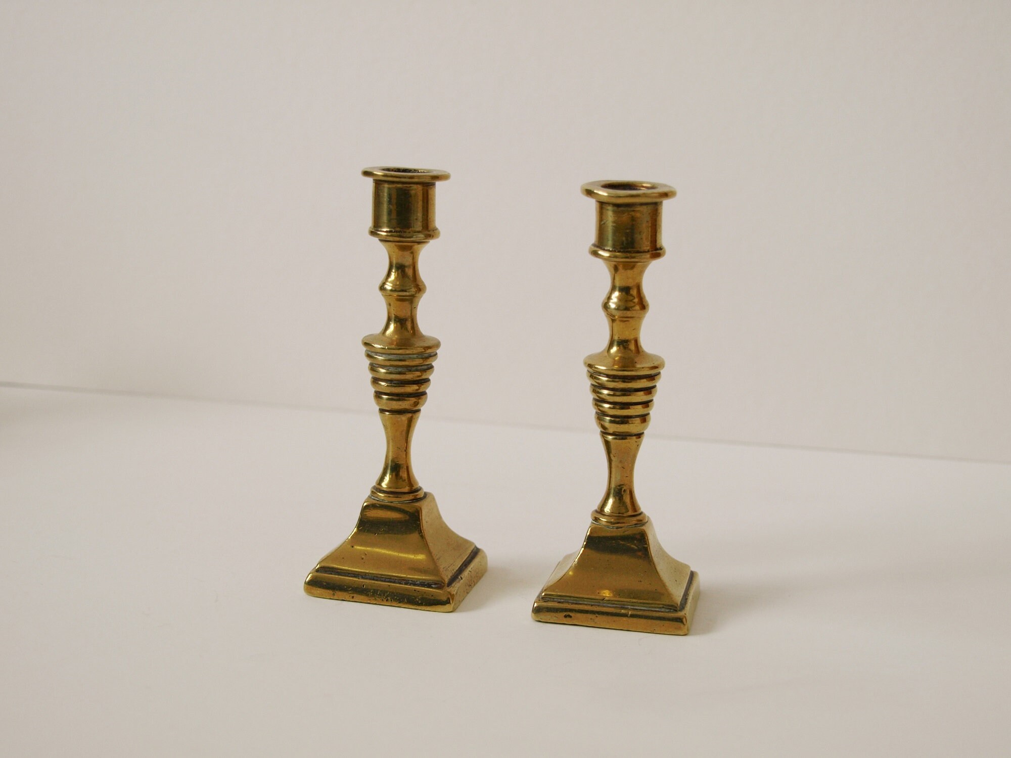 Vintage Brass Candlestick Holders Small Home Décor Candleholders etna