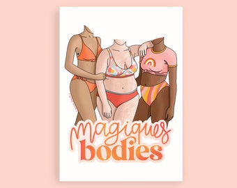 Carte Magiques Bodies Illustration A6 bodypositive