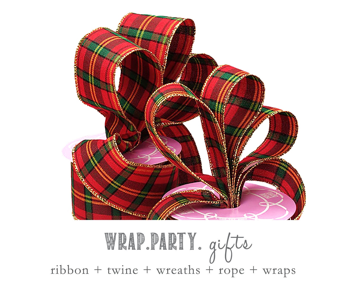 10YDS Tartan plaid Christmas ribbon wired plaid red tartan Etsy