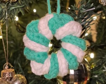 Eco-Friendly Cotton Christmas Wreath Ornament - Custom Colors