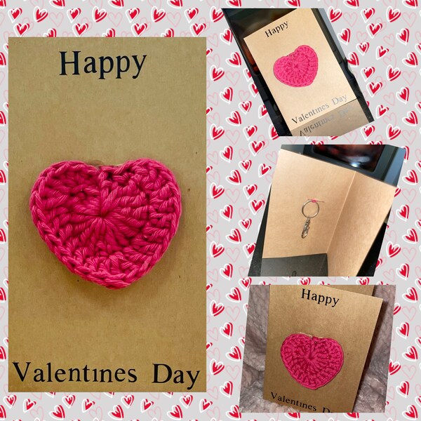 Love Heart Keyring Valentines Card