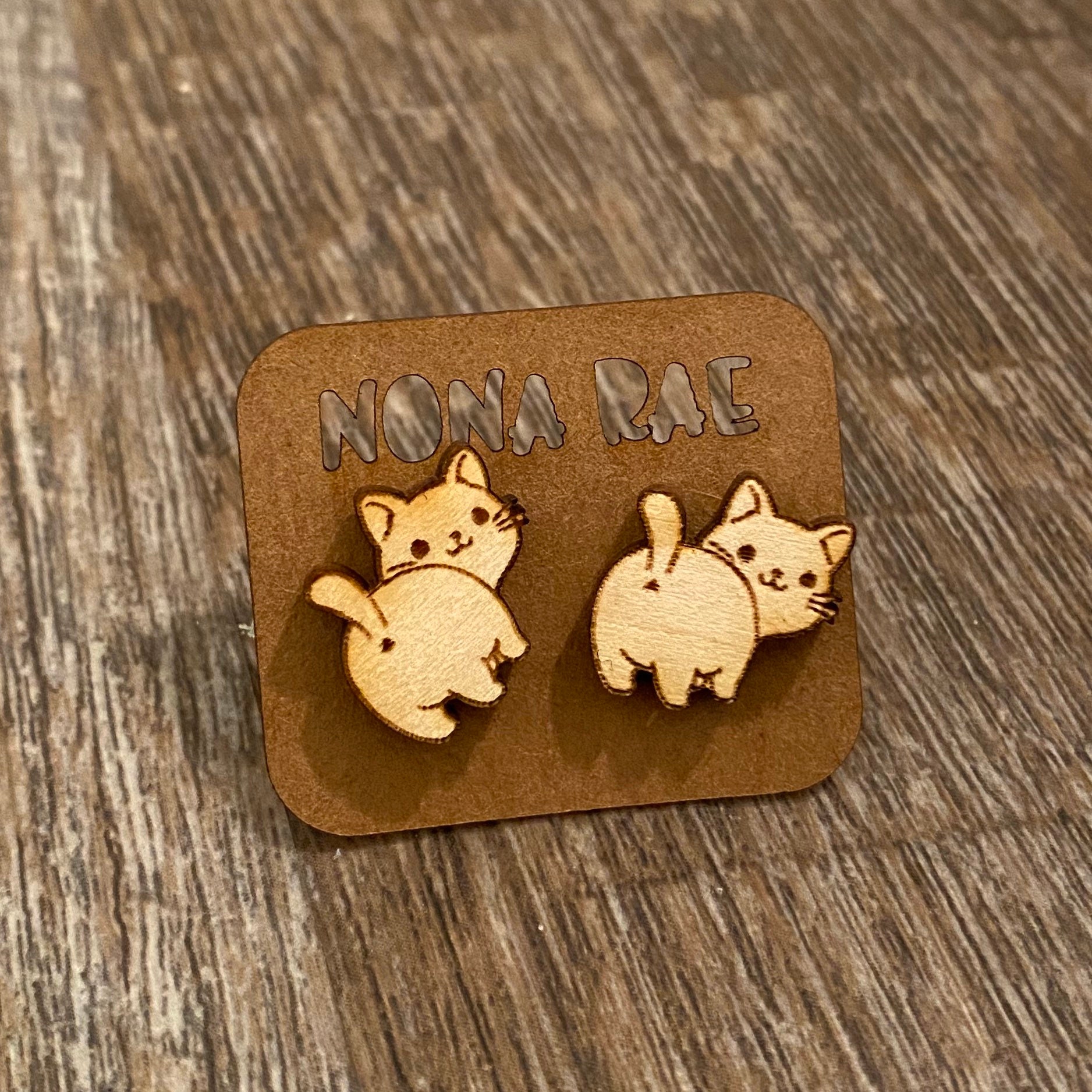 Cat butt earrings sale