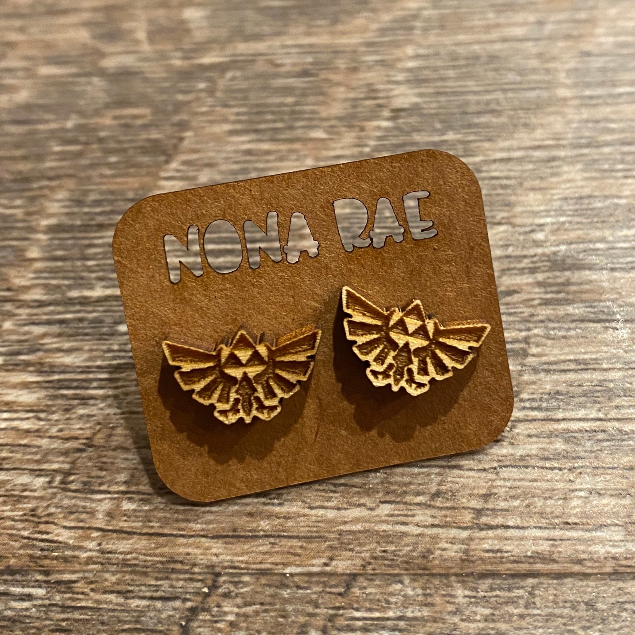 laser cut earrings geeky earrings wooden earrings Video Game Earrings