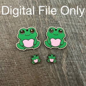 Boucles d’oreilles Velentine’s Day SVG - Boucles d’oreilles grenouille SVG - Glowforge Testé - Boucles d’oreilles Stud svg - Boucles d’oreilles Dangle svg
