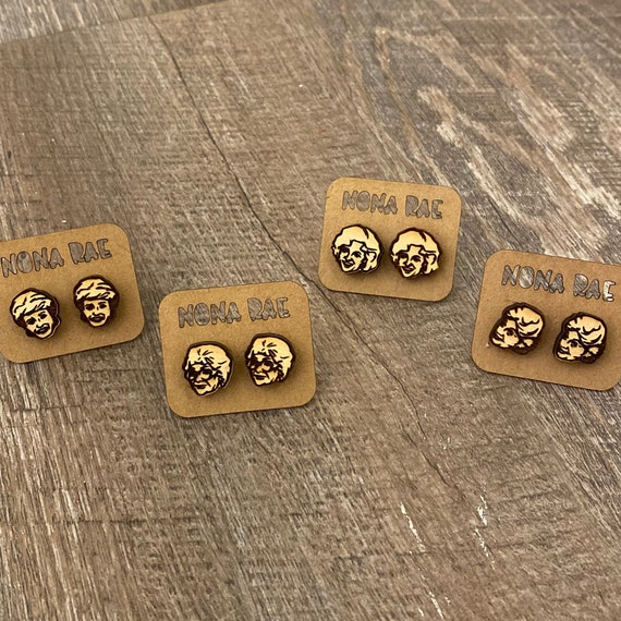 Golden Girls - wooden earrings- TV Show Earrings