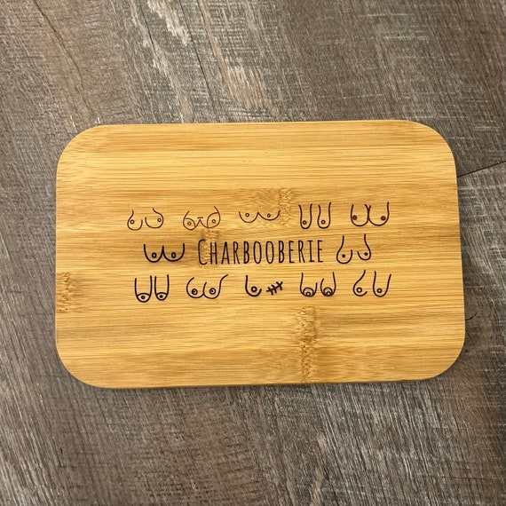 Charbooberie cutting board- cheese board- charcuterie board - Laser Engraved Bamboo Cutting Board
