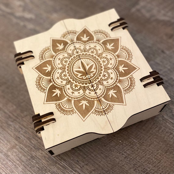 420 Box - Weed Box - Wooden Trinket Box