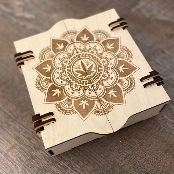 420 Box - Weed Box - Wooden Trinket Box