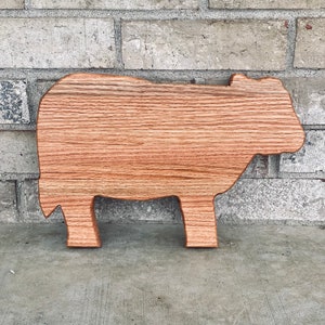 Oak Wooden Cow Cutting Board, Cow Shaped Cutting  Board, Wood Cow Cheese Tray, Wooden Cow Charcuterie Board