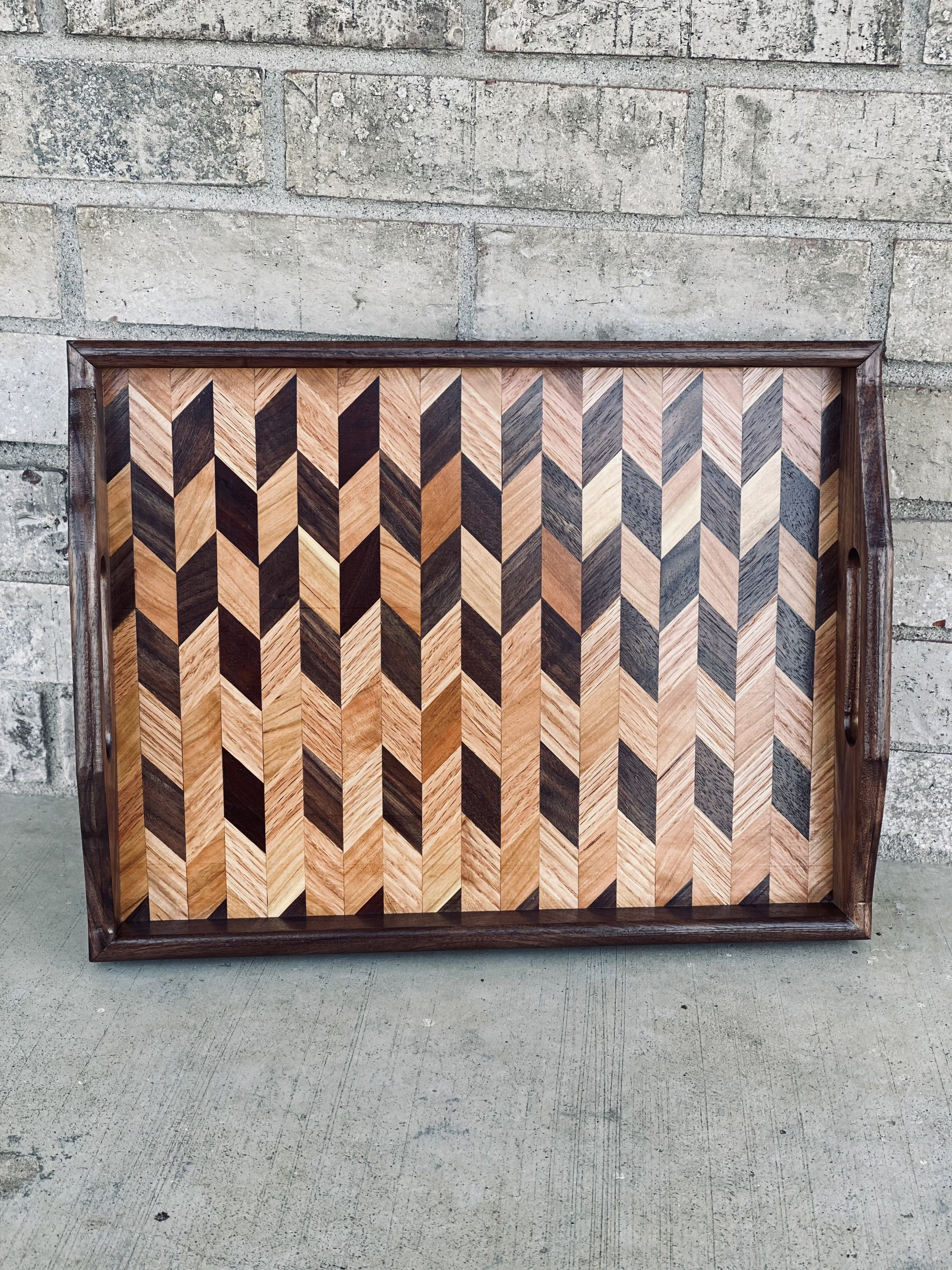Walnut Tray Walnut Serving Tray, Wooden Serving Tray, Coffee Table Tray, Bar Cart ...
