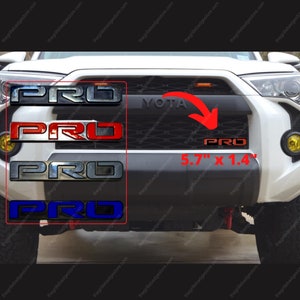 3.75&quot; Premium PRO Grille Badge Compatible 4Runner, 5th Gen  & Legacy TRD, PRO, Trail, SR5 See Notes!
