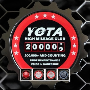 3.75&quot; Aluminum Premium Grille Badge 200K Fits Toyota FJ Cruiser TRD + 4Runner 5th Gen + New Toyota Tundra&#39;s Toyota Tacoma TEQ Lexus Gx