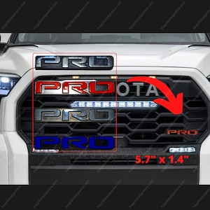 Gift 3.75&quot;  PRO Grille Badge Compatible Toyota Fits Most Tundra TRD, PRO, Trail, Sport, Limited