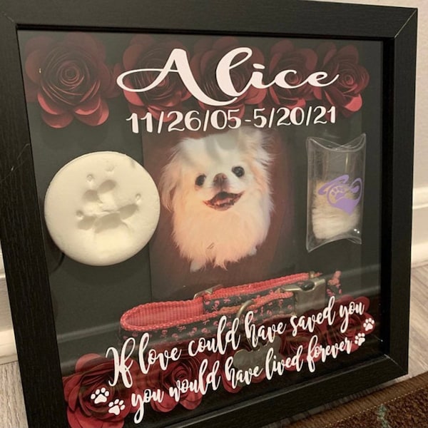 Dog Memorial Shadow Box Etsy