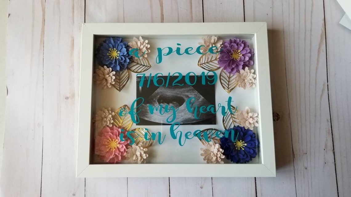 In memory of shadow box a piece of my heart is in heaven Etsy